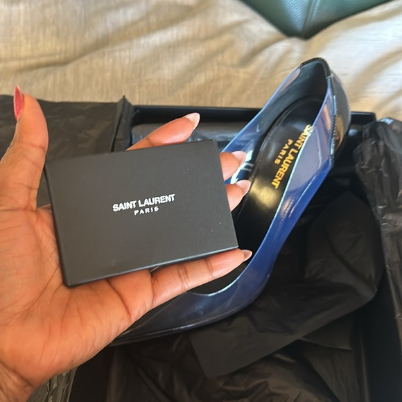 Brand new Saint Laurent YSL opyum pumps! Transparent with pure black ysl heels. - Picture 7 of 13